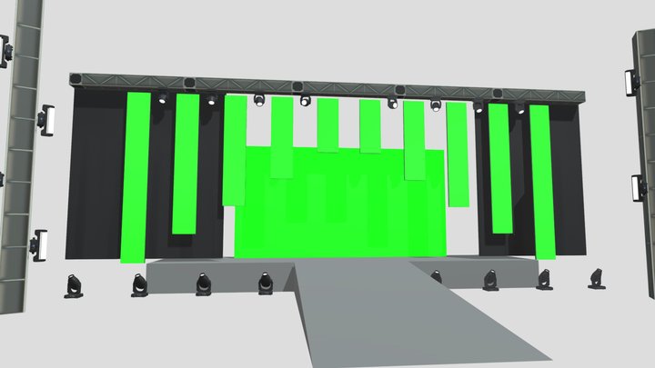 Impact Wrestling Stage - 2021 3D Model