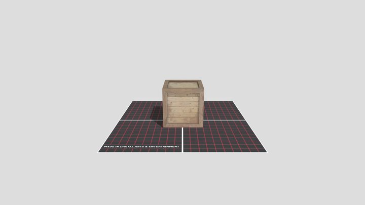 Wooden Crate 3D Model