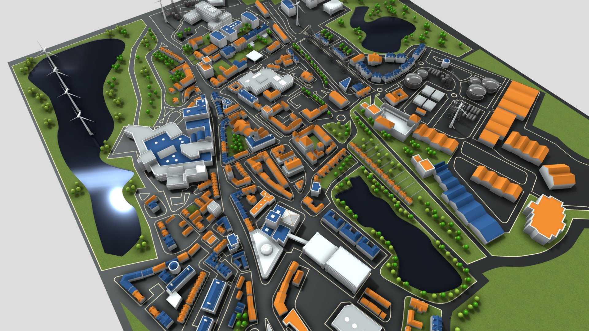 3d city map1 - Buy Royalty Free 3D model by Giimann (@giimann) [a2b7745