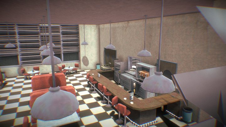 Ice_Scream_1_Cafeteria  邪恶冰淇淋1自助餐厅 3D Model