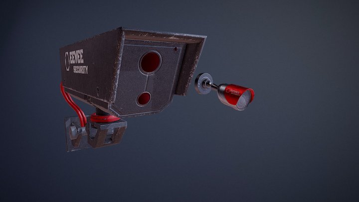 Cyberpunk Surveillance Cameras – Modello 3D gratuito STL