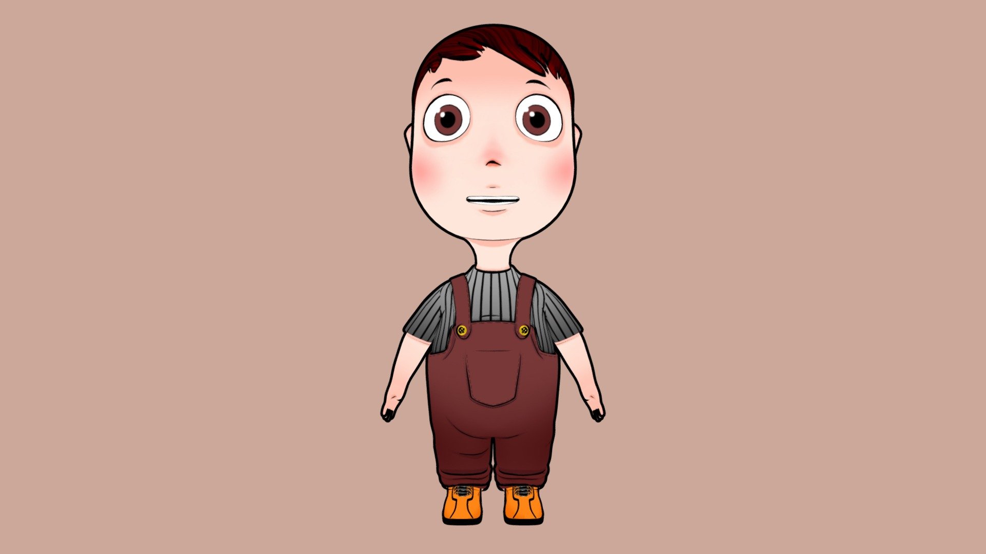 Cartoon Boy Texture 3D model by Laurence DenisSylvain (laurenceds) [a2bb139] Sketchfab