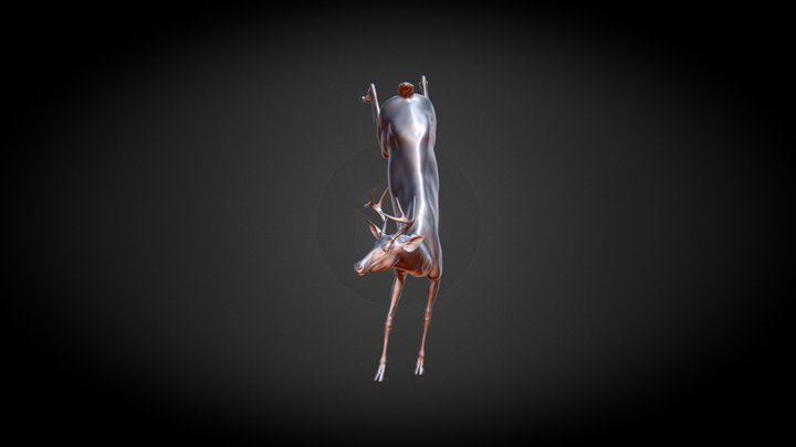 Whitetail Deer Sculpt 3D Model