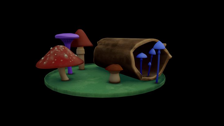 grzybki uvw 3D Model
