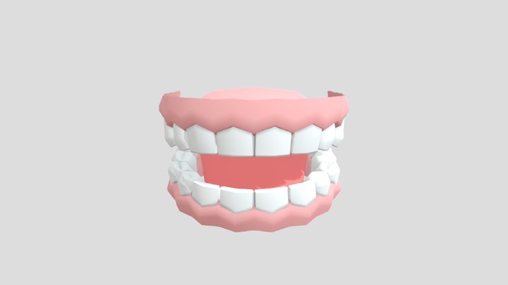 Teeth Cartoon 3D Model