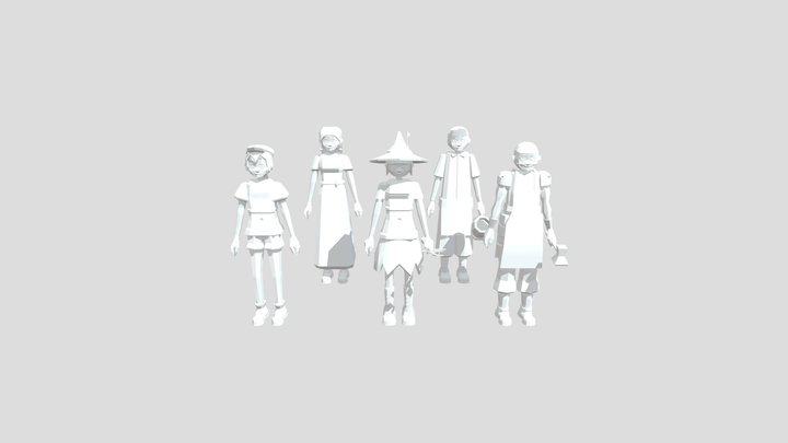 LowPoly NPC Pack 3D Model