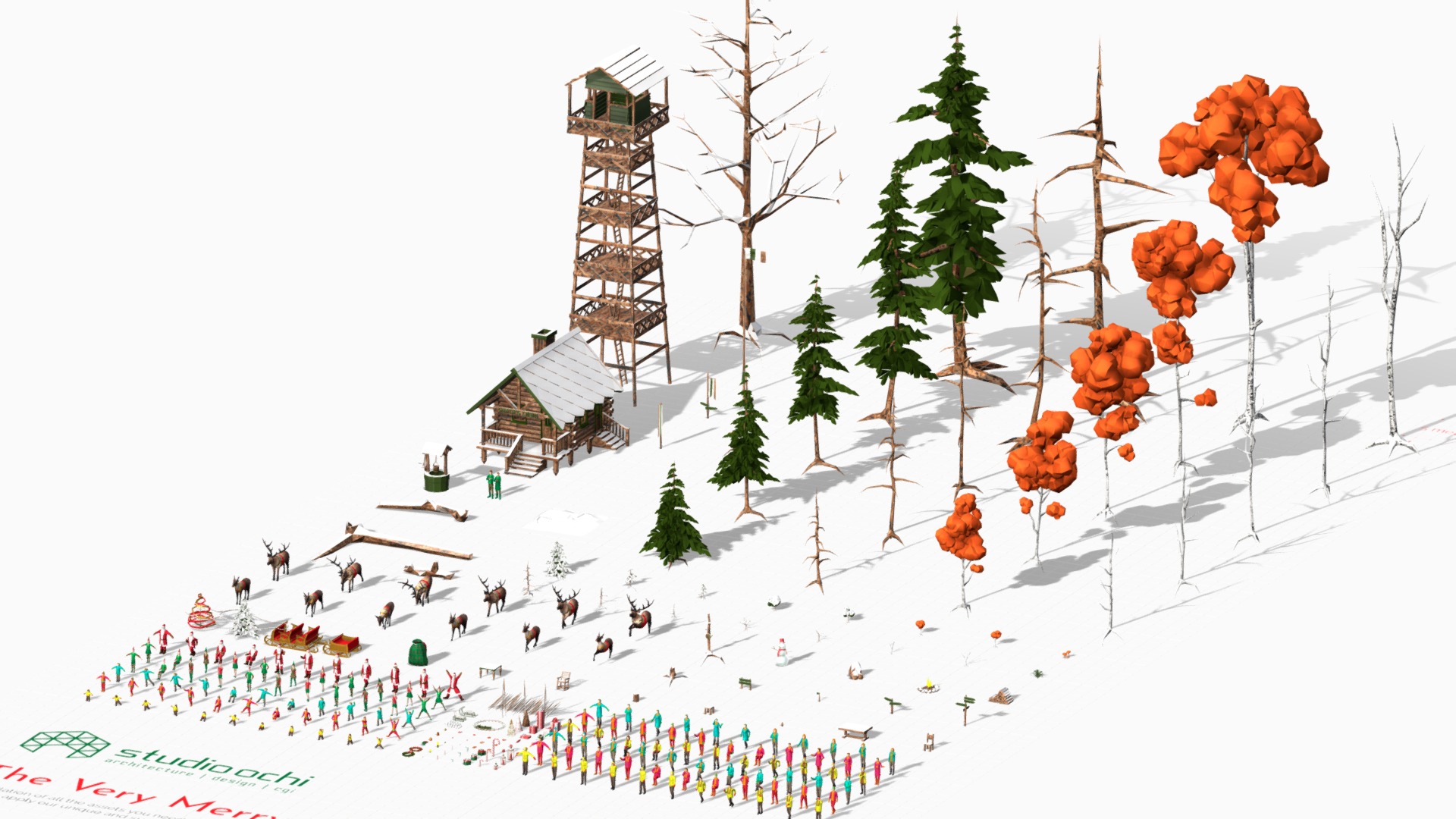 The Very Merry Christmas Collection - Buy Royalty Free 3D model by ...