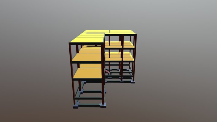 Projeto Escola - Estrutural 3D 3D Model
