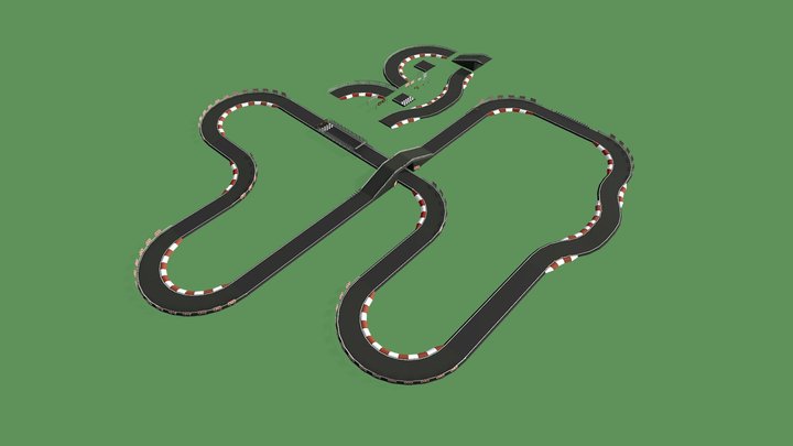 Lowpoly Racetrack 3D Model