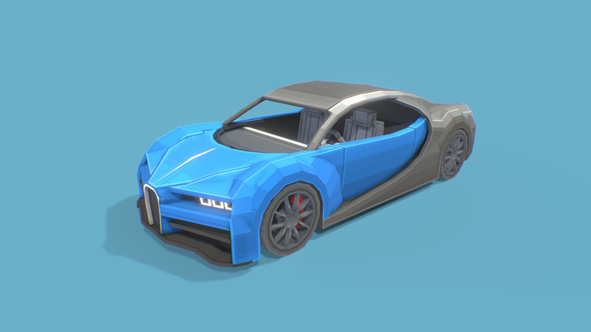 Bugatti Chiron 3D model by ProjectV [a2be0e6] Sketchfab