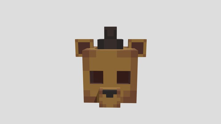 Minecraft Empty Freddy Head 3D Model