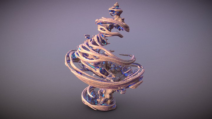 Fractal Alien Landmark 3D Model