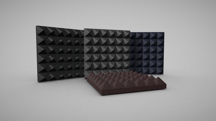 Pyramid Acoustic Tile Set 3D Model