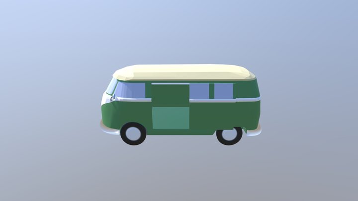 Retro van 3D Model