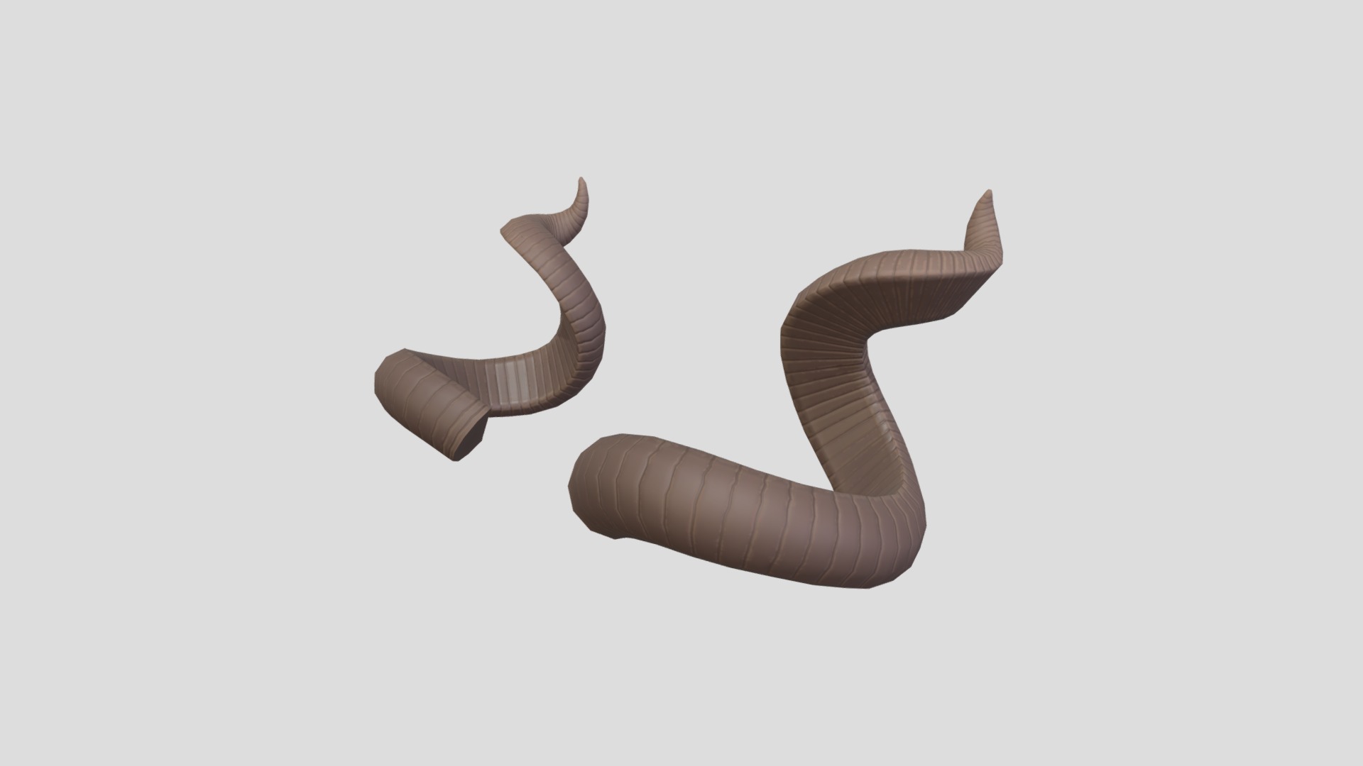 3D model Kudu Horn - This is a 3D model of the Kudu Horn. The 3D model is about a pair of wooden shoes.