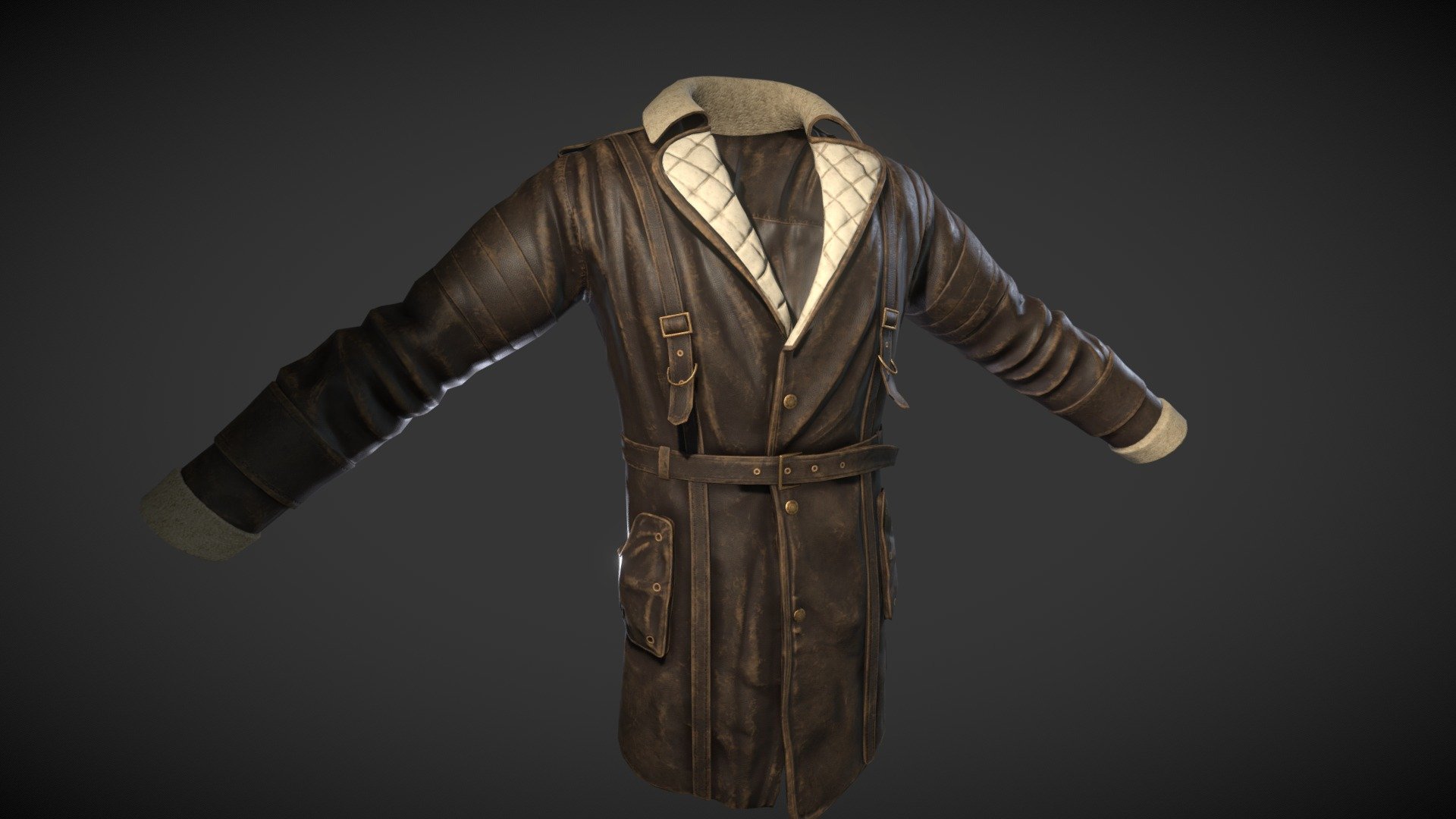 Black Durable Synthetic Biker Coat at Cyberpunk 2077 Nexus