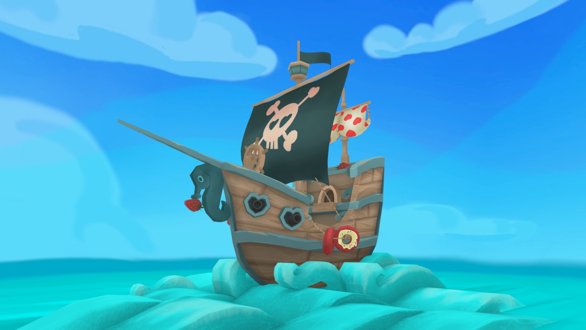 3D model Pirate ship - This is a 3D model of the Pirate ship. The 3D model is about a cartoon of a boat.