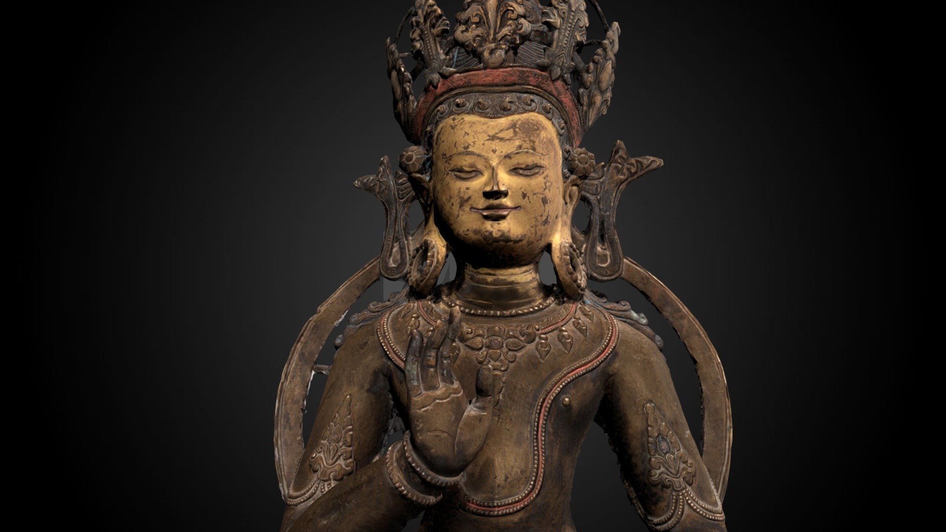 Tibetan Amoghasiddhi Buddha, 13th C CE - Download Free 3D model by ...