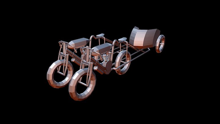 Motorcycle Chariot 3D Model