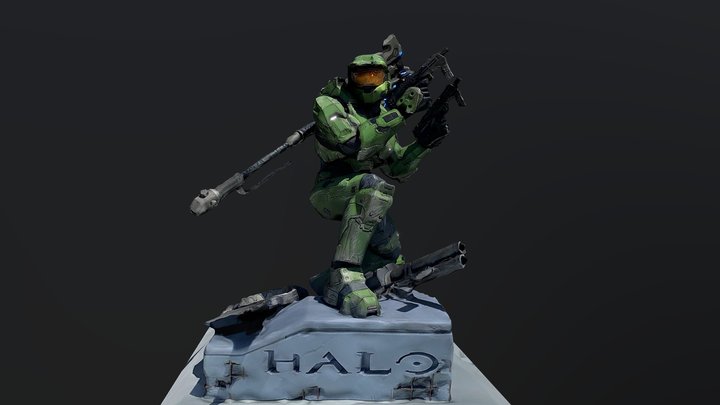 Halo Masterchief Tribute Statue 3D Scan