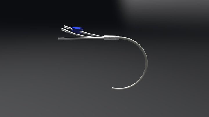Central Venous Access Catheter 3D Model