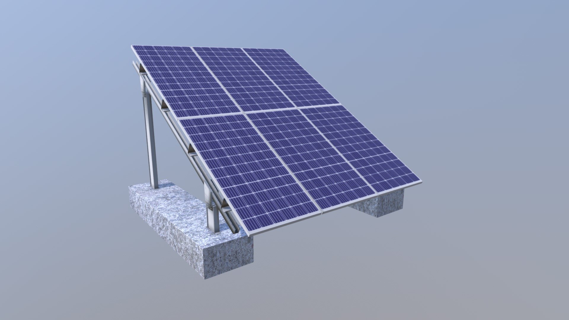 Ground Mount Ballasted End Cap 3d Model By One80 Solar One80solar [a2c6f5f] Sketchfab