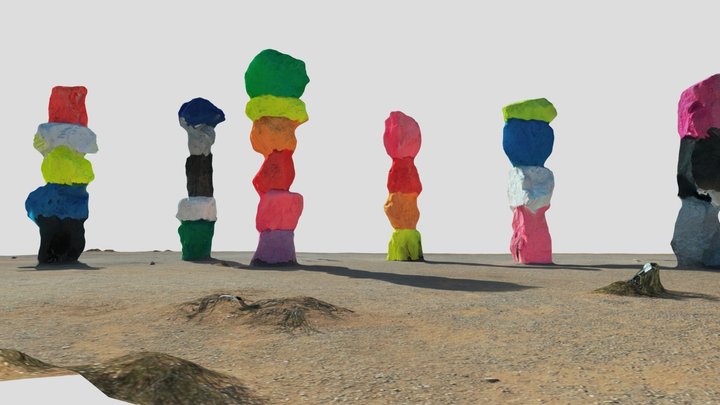Seven Magic Mountains 3D Model