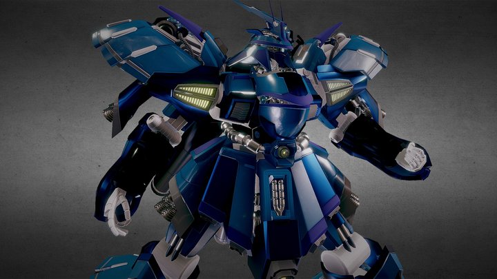 sazabi_msn-04_gundam Autobot 3D Model