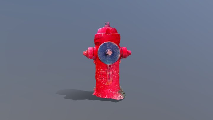 Fire Hydrant Red - Blockline Road 3D Model