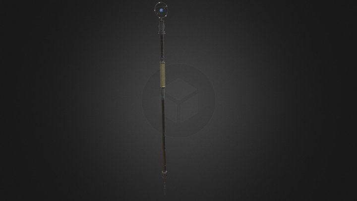 Two-handed staff weapon 3D Model