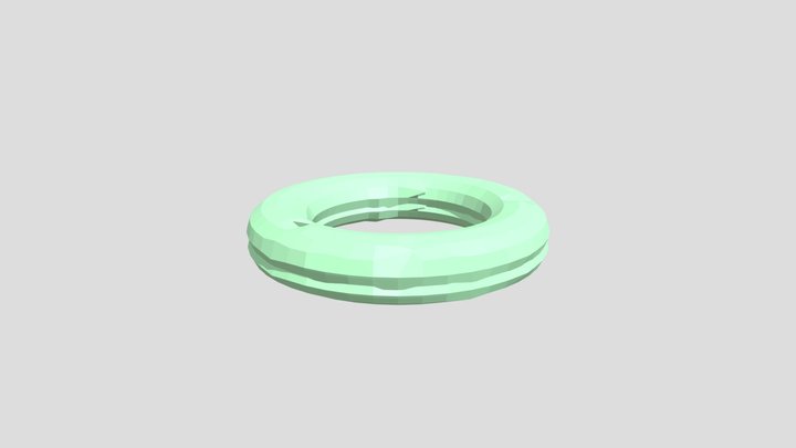 Low Poly Donut 3D 3D Model