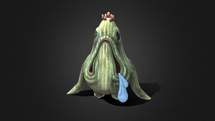 Cactus Monster Creature 3D Model