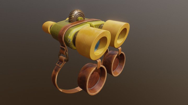 Binoculars stylized 3D Model