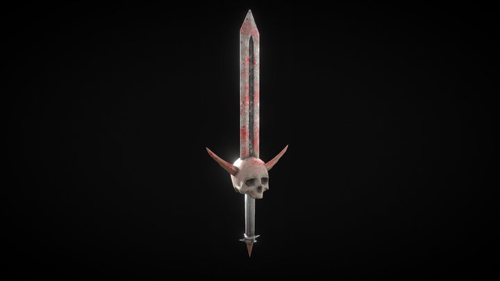 Skeleton Sword -  Free low-poly 3D Model