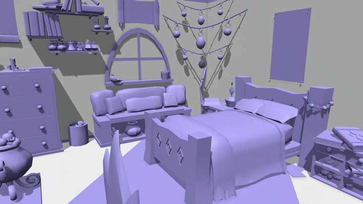 Magical Bedroom 3D Model