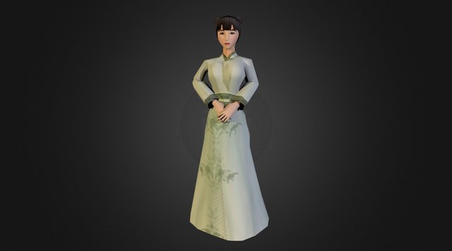 Chinese female civilians 3D Model
