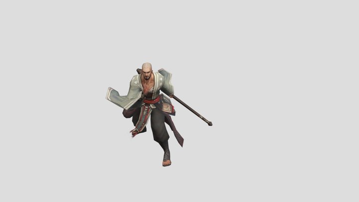 Chinese warrior monk 3D Model