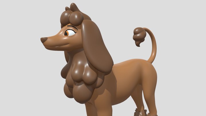 Chocolate Poodle WIP 3D Model