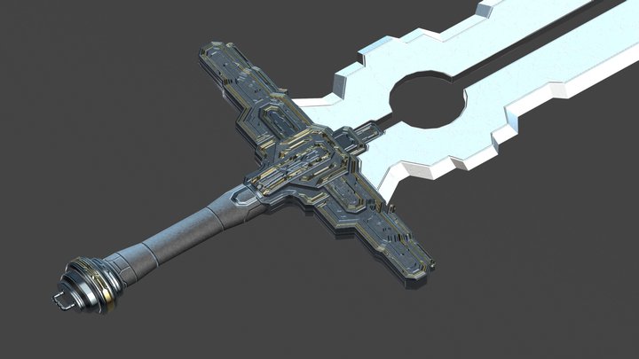 SciFi Sword 3D Model