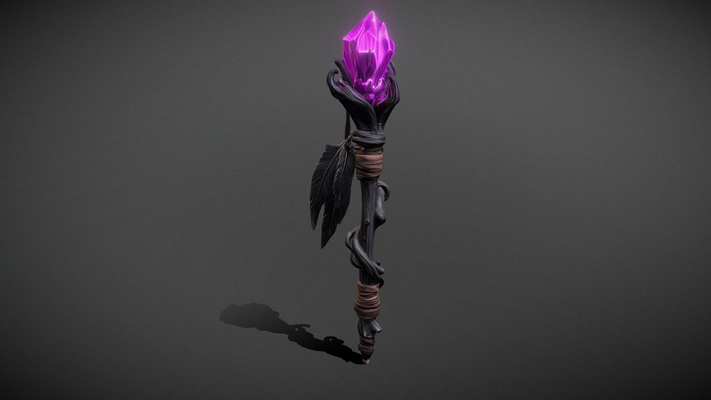 Stylized Shaman Necromancy Staff