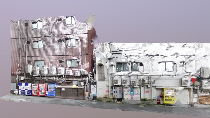 ビルの隙間 3D Model
