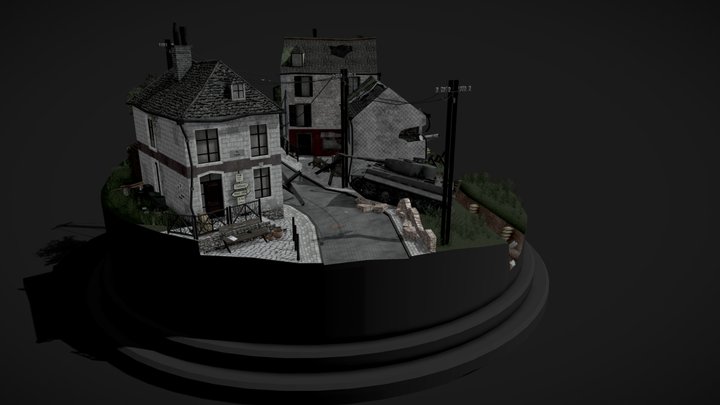 Carentan Cityscene 3D Model