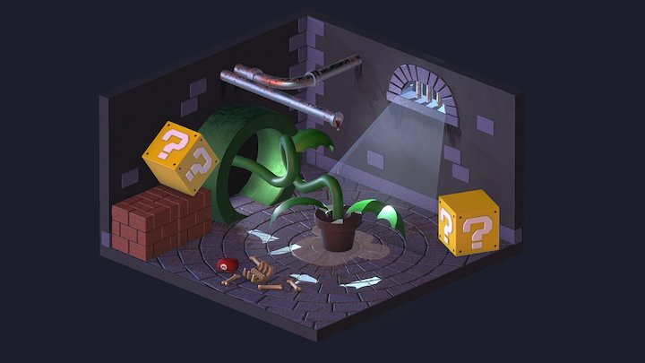 Underground Room 3D Model