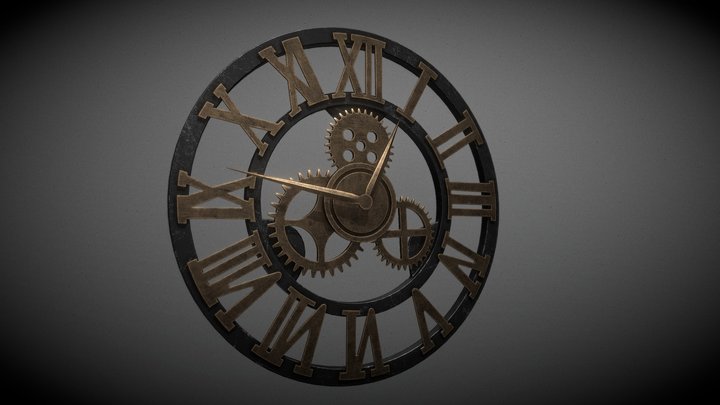 Vintage Relic Clock 3D Model