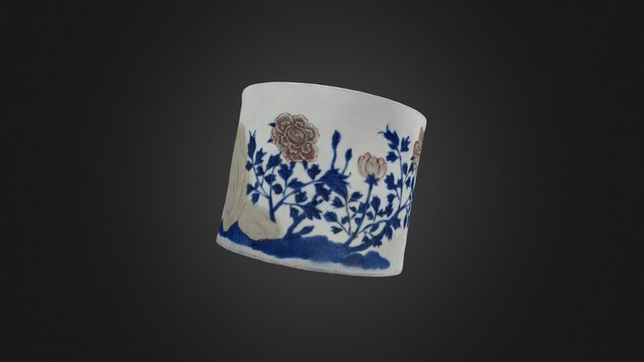 Brush Pot, Qing Dynasty 3D Model