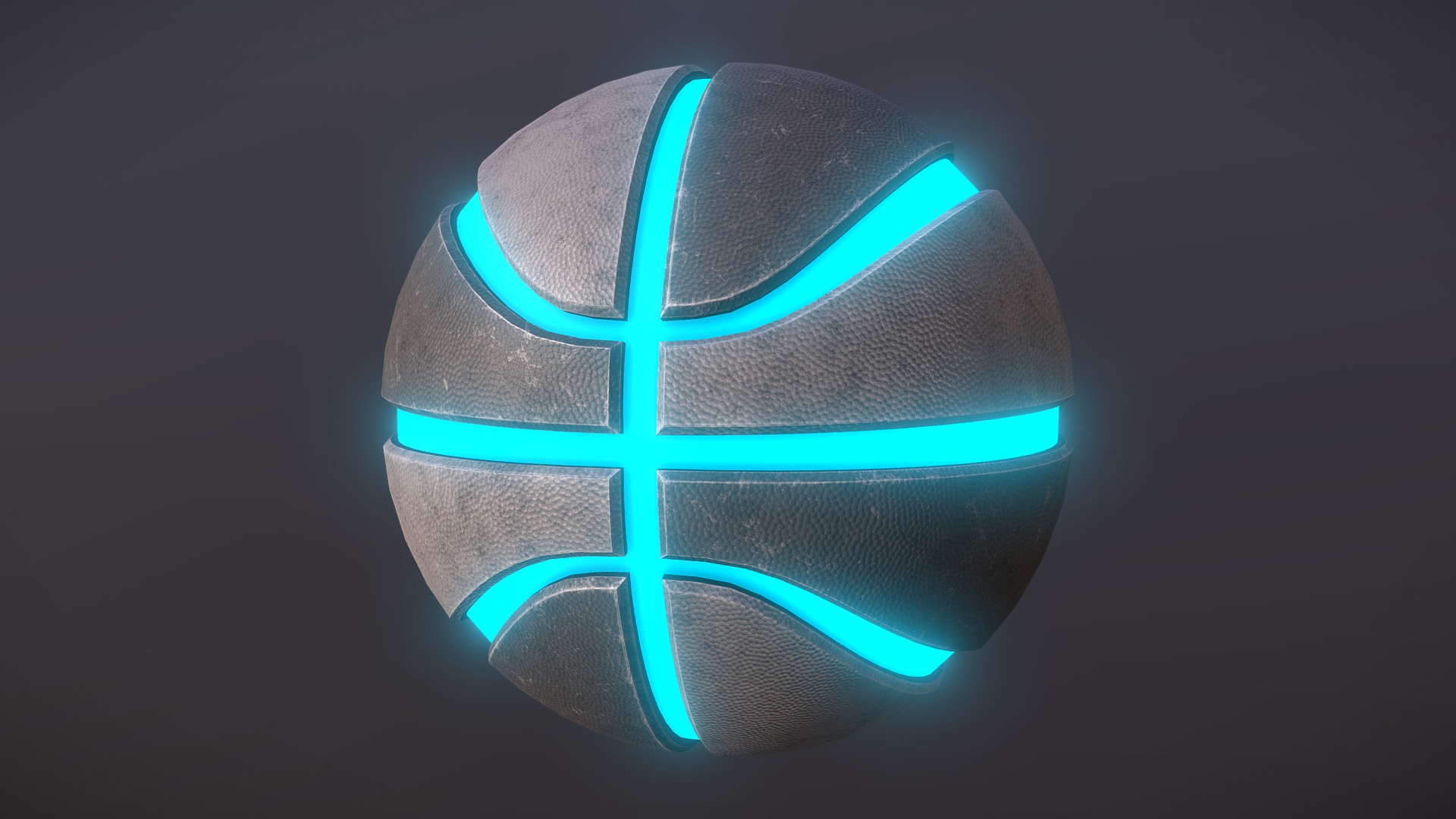 3D model Sci-Fi Basketball - This is a 3D model of the Sci-Fi Basketball. The 3D model is about a green and blue football ball.