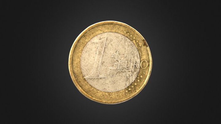 1 Euro (German) 3D Model