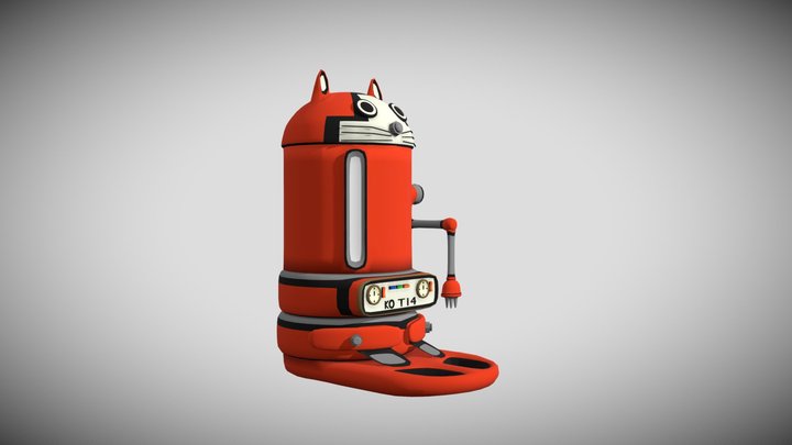 Automatic feeder for cats 3D Model