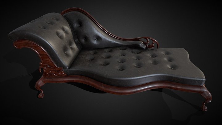 Sofa Victorian 005a 3D Model