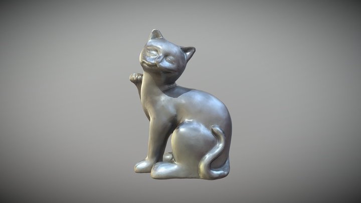Smiling Cat Figurine - Free 3D Download